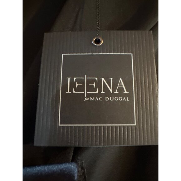 Ieena For Mac Duggal Black Jumpsuit With Plunge Neckline & Bow Accents Size 6 - Picture 9 of 12